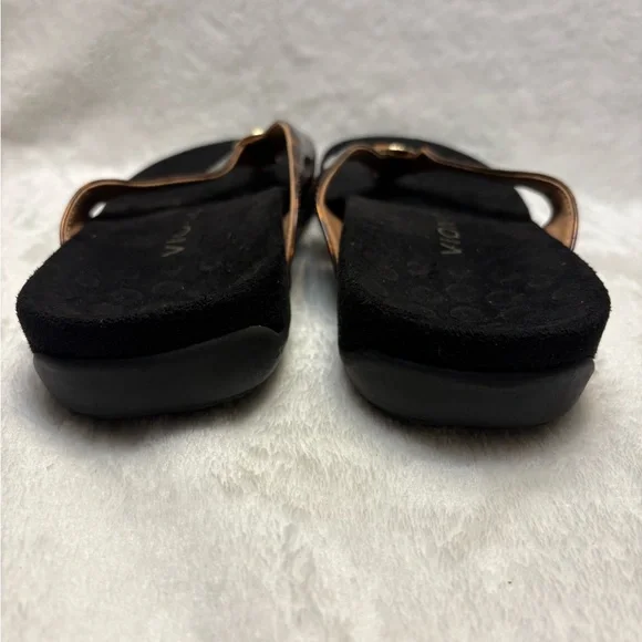 Vionic Hilda Tort Women’s Tortoise Brown Black Sandal Thong Flip Flops Sz: 8.5 - Picture 4 of 8